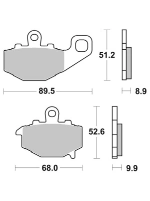 Pastiglie freno in ceram.organ. carbonio