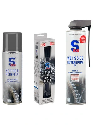 3er-Kettenpflege-Set weißes Kettenspray