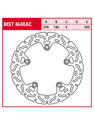 Disques de frein Racing, arr., avec ABE