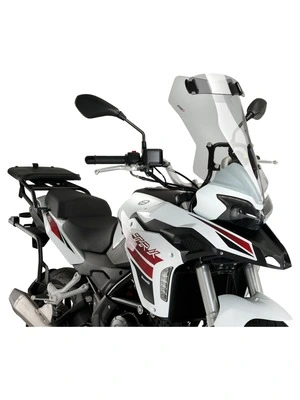 Touring windshield with spoiler