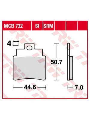 Pasti. freno sint. TRW escúter y Offroad