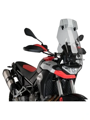 Touring windshield with spoiler