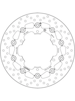Discos do travão Brembo flut. com ABE