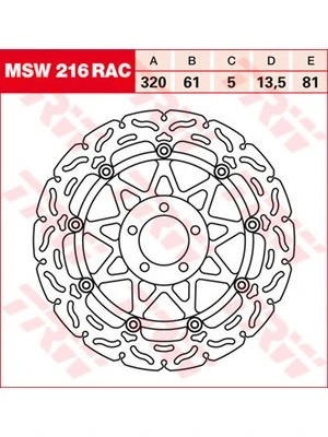 Tarcze hamulcowe Racing z przodu, z ABE