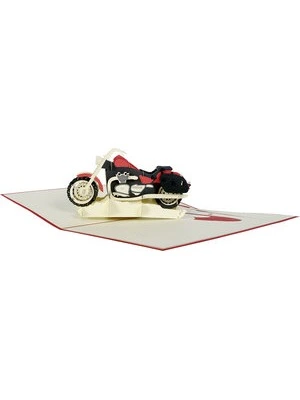 Biglietto pieghevole pop-up moto 3D