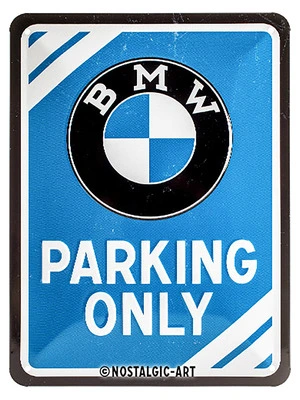 Metal Sign BMW "Parking Only"