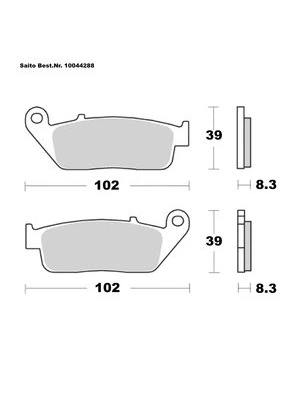 Plaquettes de frein organiques avec ABE