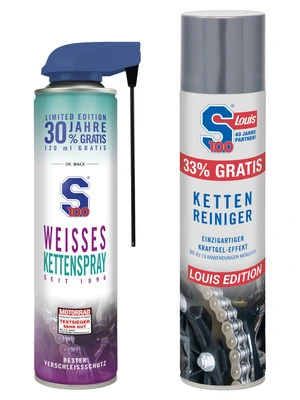 Spray chaîne blanc et nettoyant chaîne