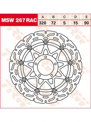 Racing front brake discs, with ABE