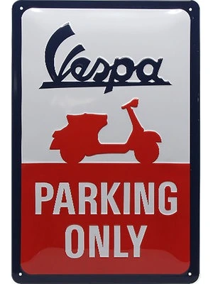 Targa metallica Vespa logo