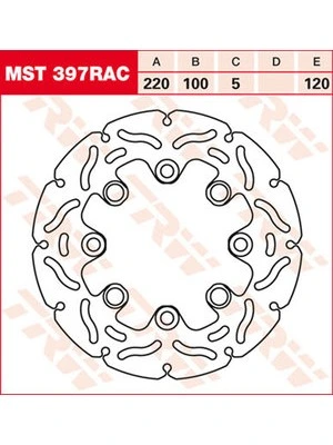 Jarrulevyt Racing, takana, ABE