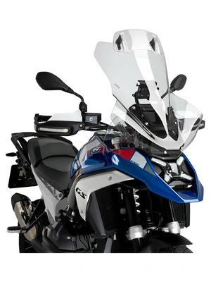 Touring windshield with spoiler