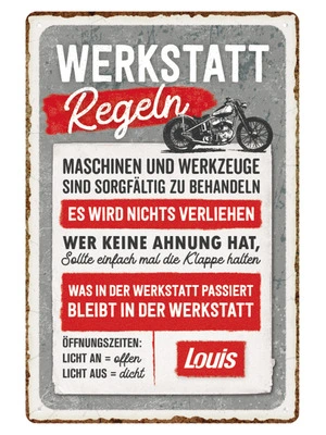 Tin Sign Workshop Rules