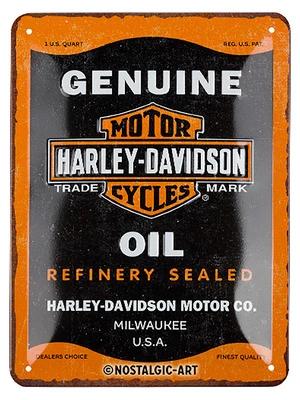 Sinal de lata H-D Óleo genuíno