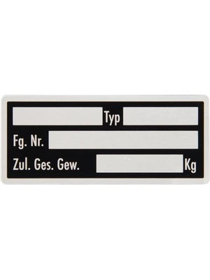 Plaque signalétique plastique