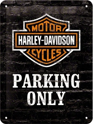 Metal Sign Harley Davidson Parking Only