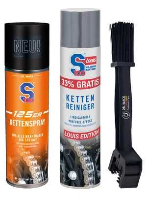 Set: Chain cleaner 400 ml, chain brush