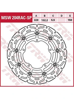 Remschijven Racing vooraan, met ABE