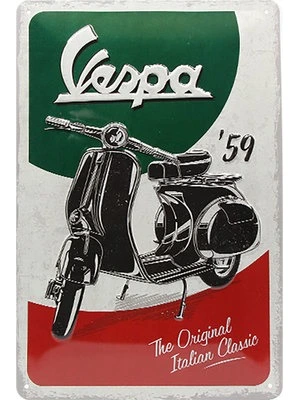 Blechschild Vespa Logo
