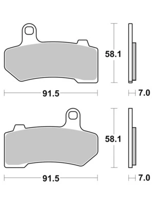 Brzdová obložení Brembo ze slin. kovu