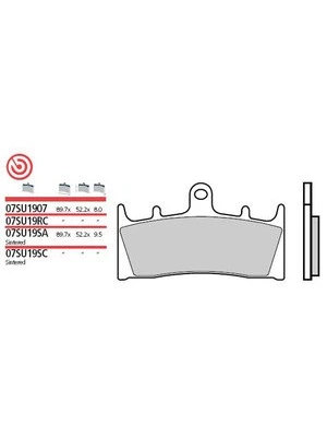Pastiglie freno in ceram.organ. carbonio