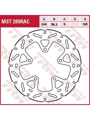 Racing brake discs, rear, with ABE