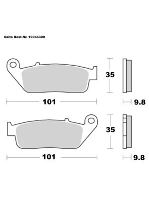 Pastillas de freno orgánicas con ABE