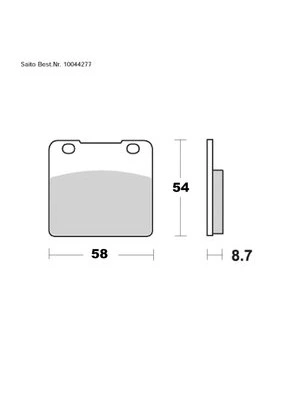 Organiska bromsbelägg med typgodkännande