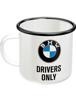 Emaille Becher BMW Drivers only