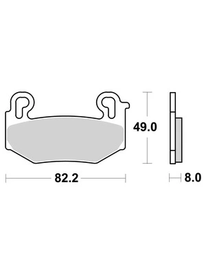 Brzdová obložení Brembo ze slin. kovu
