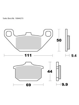 Bremsbeläge organisch mit ABE