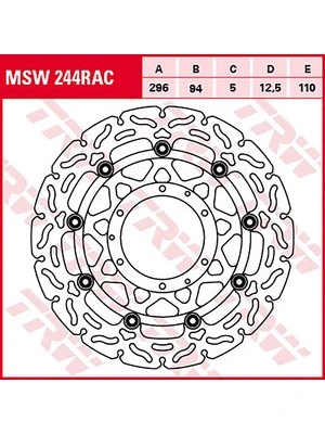 Discos de travão de corrida dianteiros