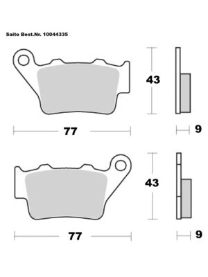 Pastillas de freno orgánicas con ABE