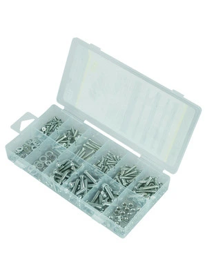Storage box with fasteners