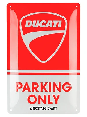 Insegna in lamiera Ducati "Parking Only"