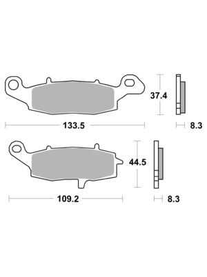 Pastiglie freno in ceram.organ. carbonio