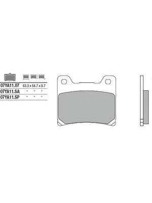 Pastiglie freno in ceram.organ. carbonio