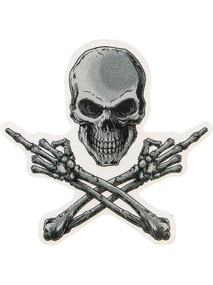 Adesivo mini MIDDLE FINGER SKULL