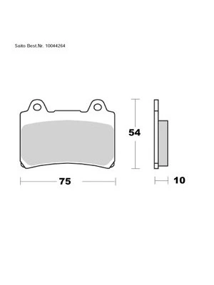 Pastilhas dos travões Saito Org. COM ABE