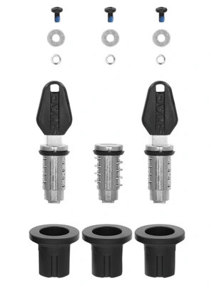 SPARE LOCK KIT FOR CASES, BLACK, 3 PCS.