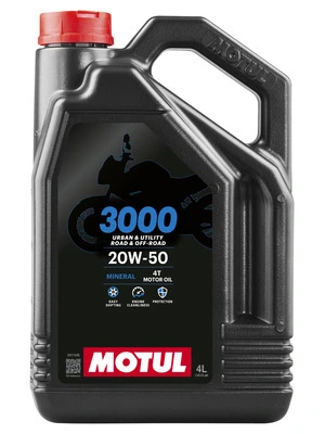 Huile moteur 3000 4T SAE 20W-50, 4 Litre