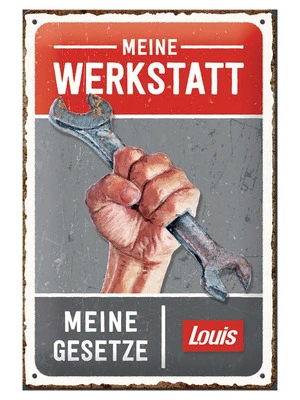 Blechschild Meine Werkstatt,