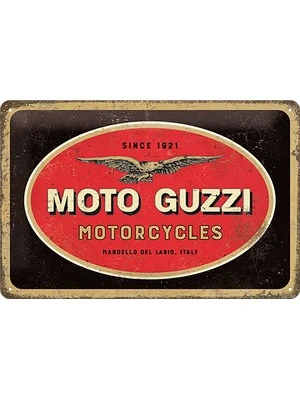 Plaque en métal Moto-Guzz logo