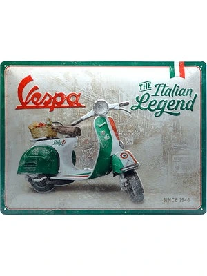 Retro Blechschild Vespa Italian
