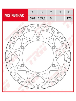 Racing front brake discs, with ABE