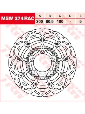 Tarcze hamulcowe Racing z przodu, z ABE