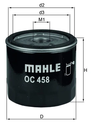 MAHLE OILFILTER OC 458