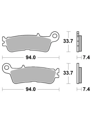 Sx Bremseklods Af Sintret Metal