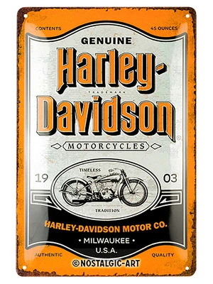 Blechschild Harley Davidson "Genuine"