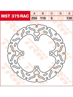 Bremseskiver Racing, bag, med ABE
